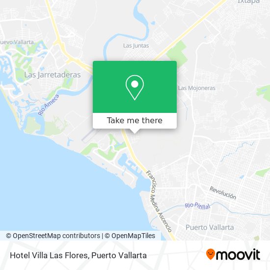 Hotel Villa Las Flores map