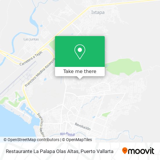Restaurante La Palapa Olas Altas map