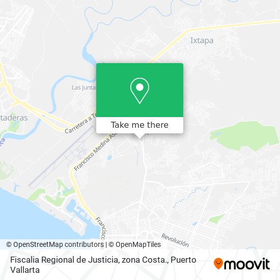 Fiscalia Regional de Justicia, zona Costa. map