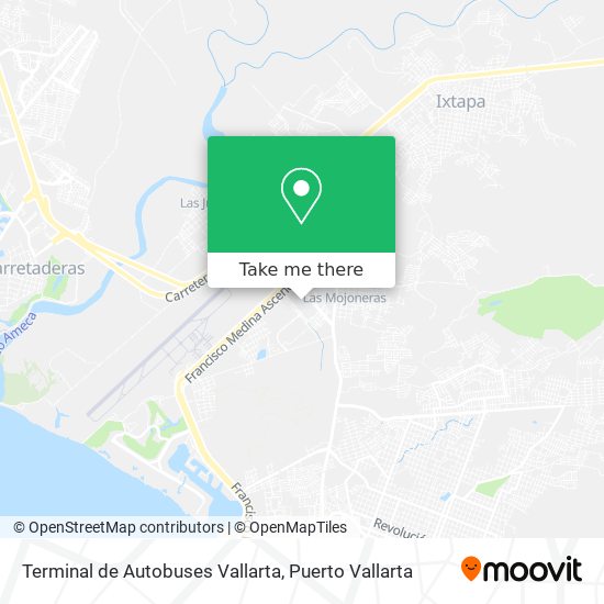 Terminal de Autobuses Vallarta map