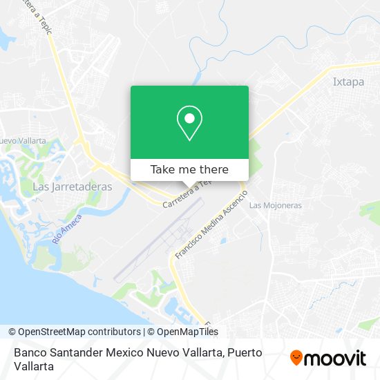 Banco Santander Mexico Nuevo Vallarta map