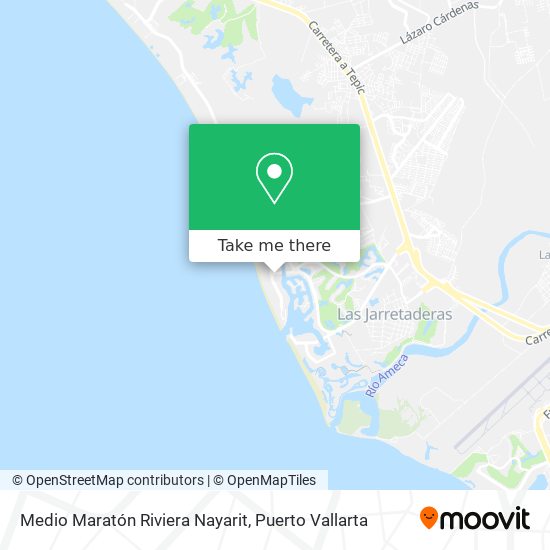 Mapa de Medio Maratón Riviera Nayarit