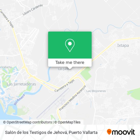 Mapa de Salón de los Testigos de Jehová
