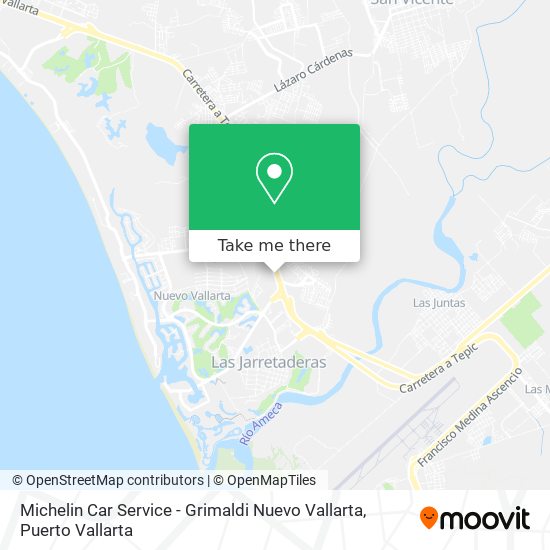 Mapa de Michelin Car Service - Grimaldi Nuevo Vallarta