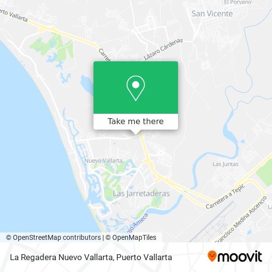 Mapa de La Regadera Nuevo Vallarta