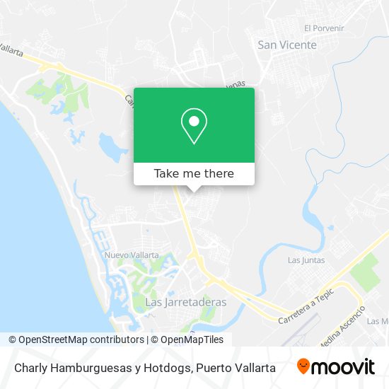 Charly Hamburguesas y Hotdogs map