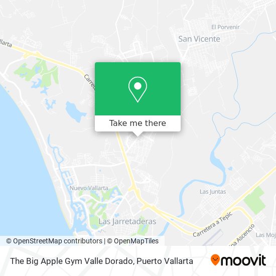 Mapa de The Big Apple Gym Valle Dorado