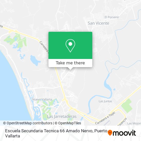 Mapa de Escuela Secundaria Tecnica 66 Amado Nervo