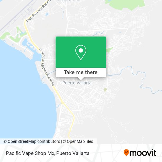 Pacific Vape Shop Mx map