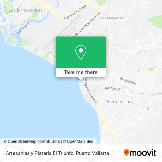 Artesanias y Plateria El Triunfo map