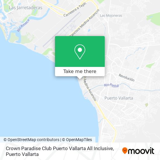 Crown Paradise Club Puerto Vallarta All Inclusive map