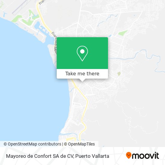 Mayoreo de Confort SA de CV map