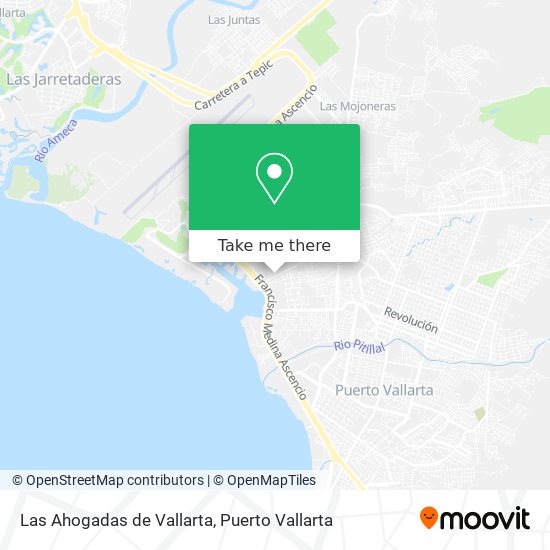 Mapa de Las Ahogadas de Vallarta