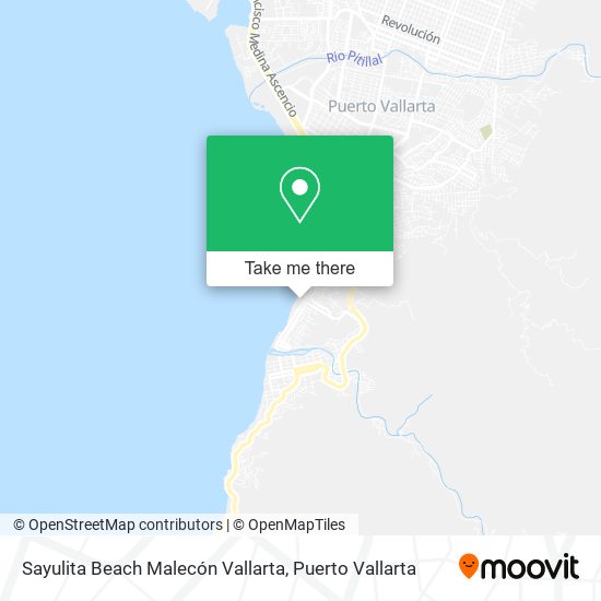 Sayulita Beach Malecón Vallarta map