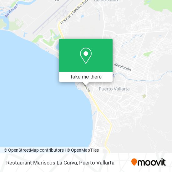 Restaurant Mariscos La Curva map