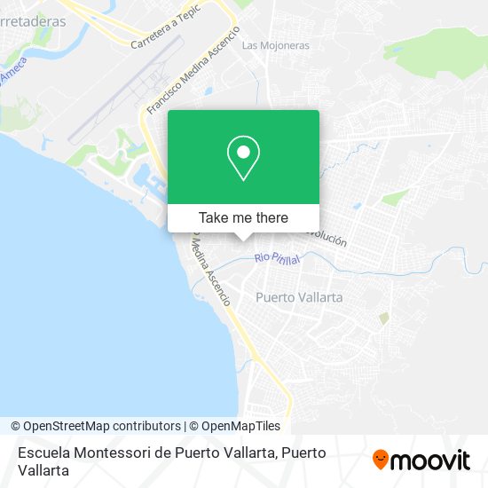 Mapa de Escuela Montessori de Puerto Vallarta