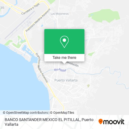 Mapa de BANCO SANTANDER MEXICO EL PITILLAL