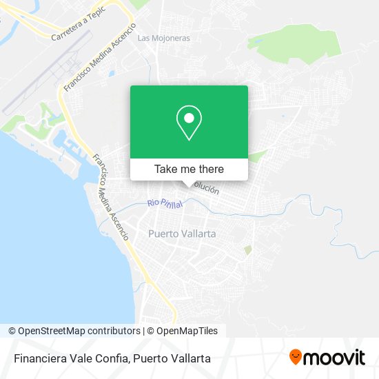 Mapa de Financiera Vale Confia