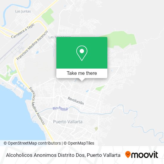 Mapa de Alcoholicos Anonimos Distrito Dos
