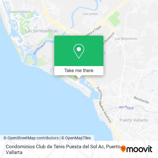 Condominios Club de Tenis Puesta del Sol Ac map