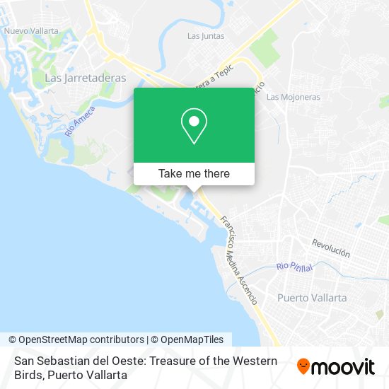 San Sebastian del Oeste: Treasure of the Western Birds map