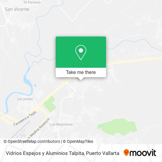 Vidrios Espejos y Aluminios Talpita map