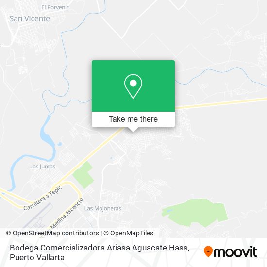 Mapa de Bodega Comercializadora Ariasa Aguacate Hass