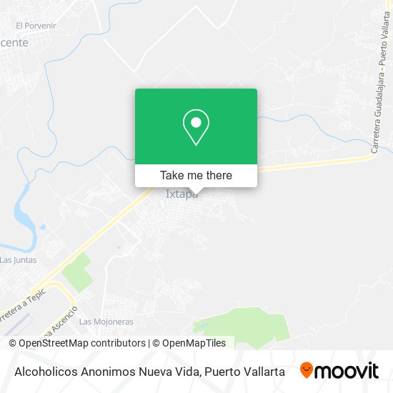 Alcoholicos Anonimos Nueva Vida map
