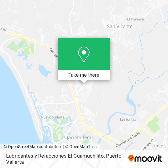 Mapa de Lubricantes y Refacciones El Guamuchilito