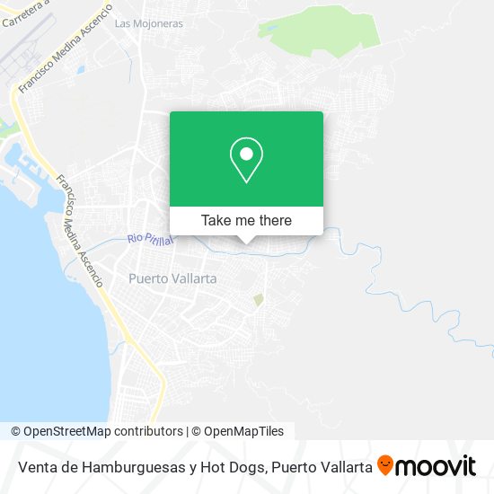 Venta de Hamburguesas y Hot Dogs map