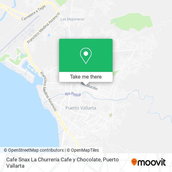 Mapa de Cafe Snax La Churrería Cafe y Chocolate