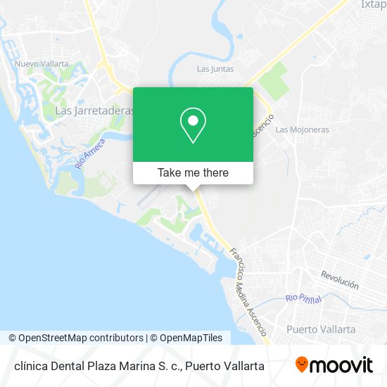 Mapa de clínica Dental Plaza Marina S. c.