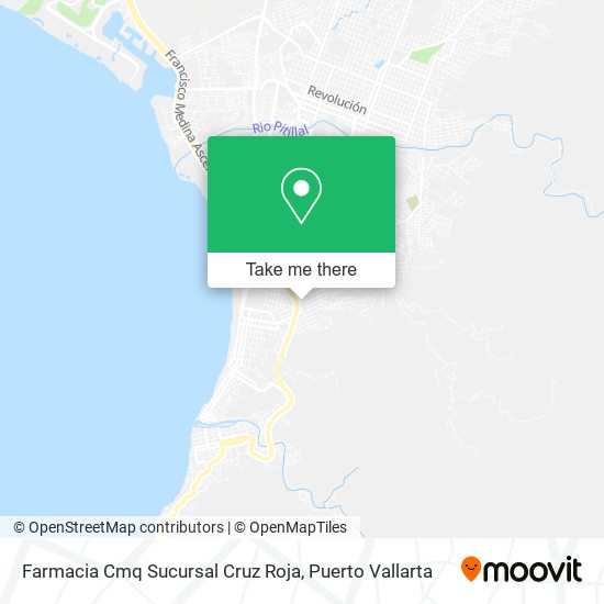 Mapa de Farmacia Cmq Sucursal Cruz Roja