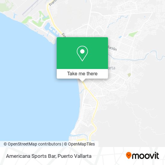 Americana Sports Bar map