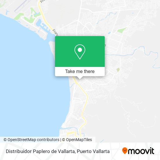Distribuidor Paplero de Vallarta map