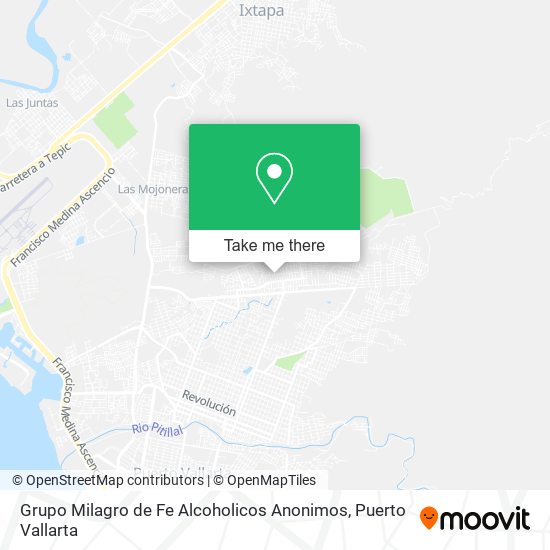 Grupo Milagro de Fe Alcoholicos Anonimos map