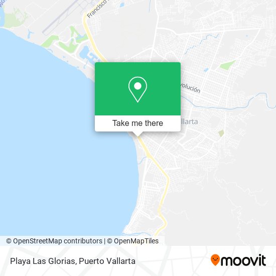 Playa Las Glorias map