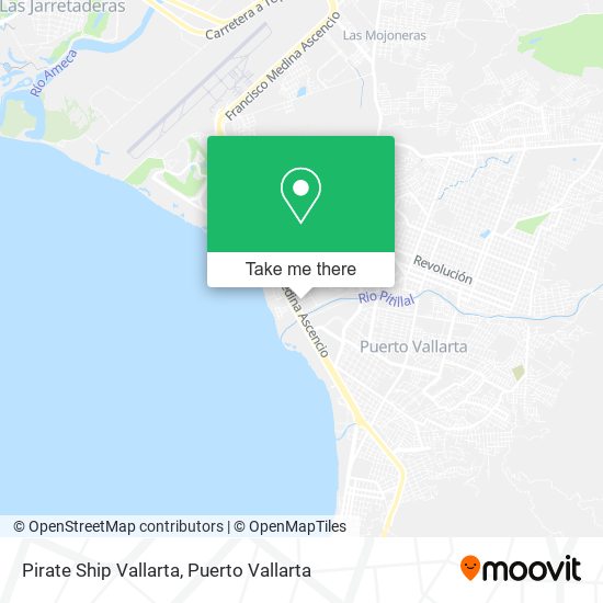Pirate Ship Vallarta map