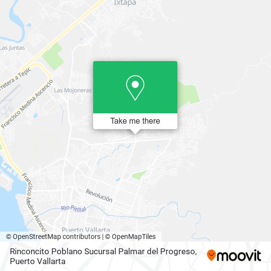 Rinconcito Poblano Sucursal Palmar del Progreso map