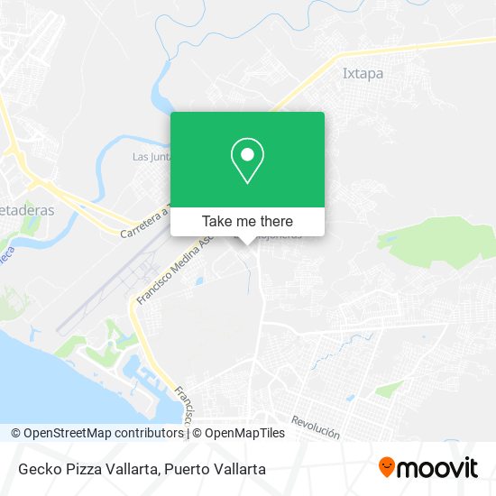 Gecko Pizza Vallarta map