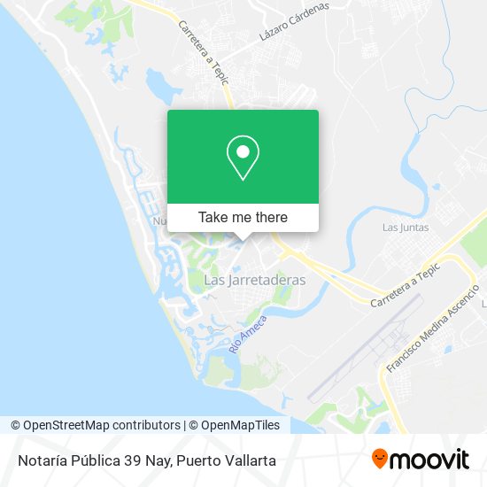 Notaría Pública 39 Nay map