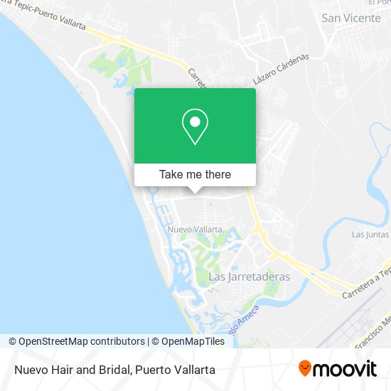 Nuevo Hair and Bridal map