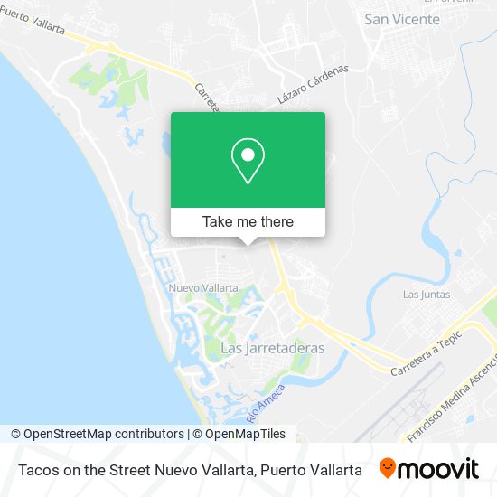 Tacos on the Street Nuevo Vallarta map
