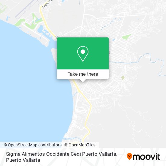 Mapa de Sigma Alimentos Occidente Cedi Puerto Vallarta