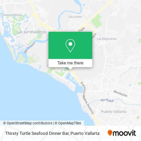 Mapa de Thirsty Turtle Seafood Dinner Bar