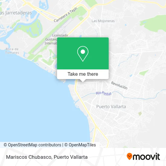 Mariscos Chubasco map