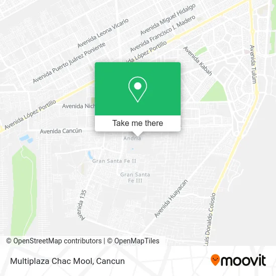 Multiplaza Chac Mool map