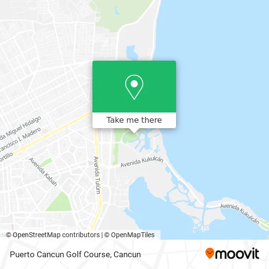 Puerto Cancun Golf Course map