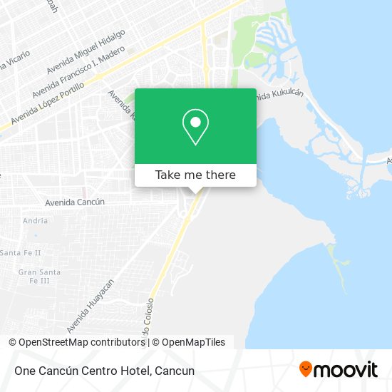 Mapa de One Cancún Centro Hotel
