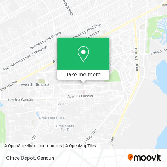 How to get to Office Depot in Benito Juárez by Bus?
